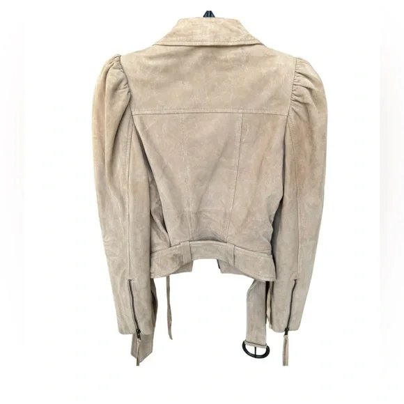 Retrofête Tai Lambskin Suede Leather Jacket